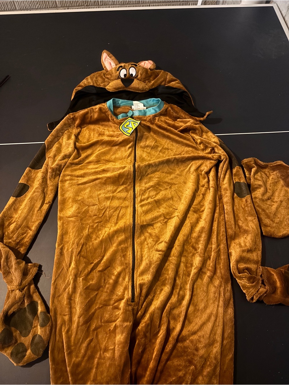 Scooby Doo Adult Brown Plush Costume with Hood